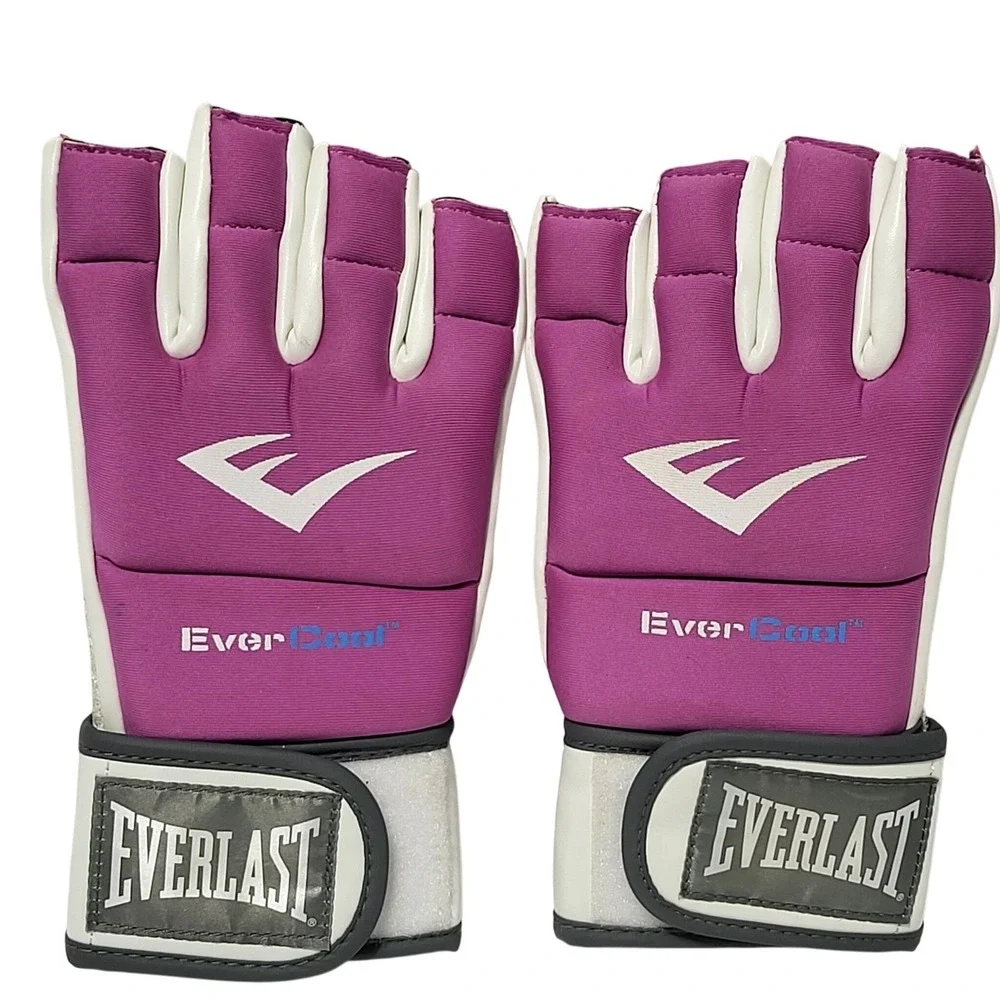 Everlast EverCool‎ Pink Grappling MMA Gloves Fingerless Training Kickboxing M/L